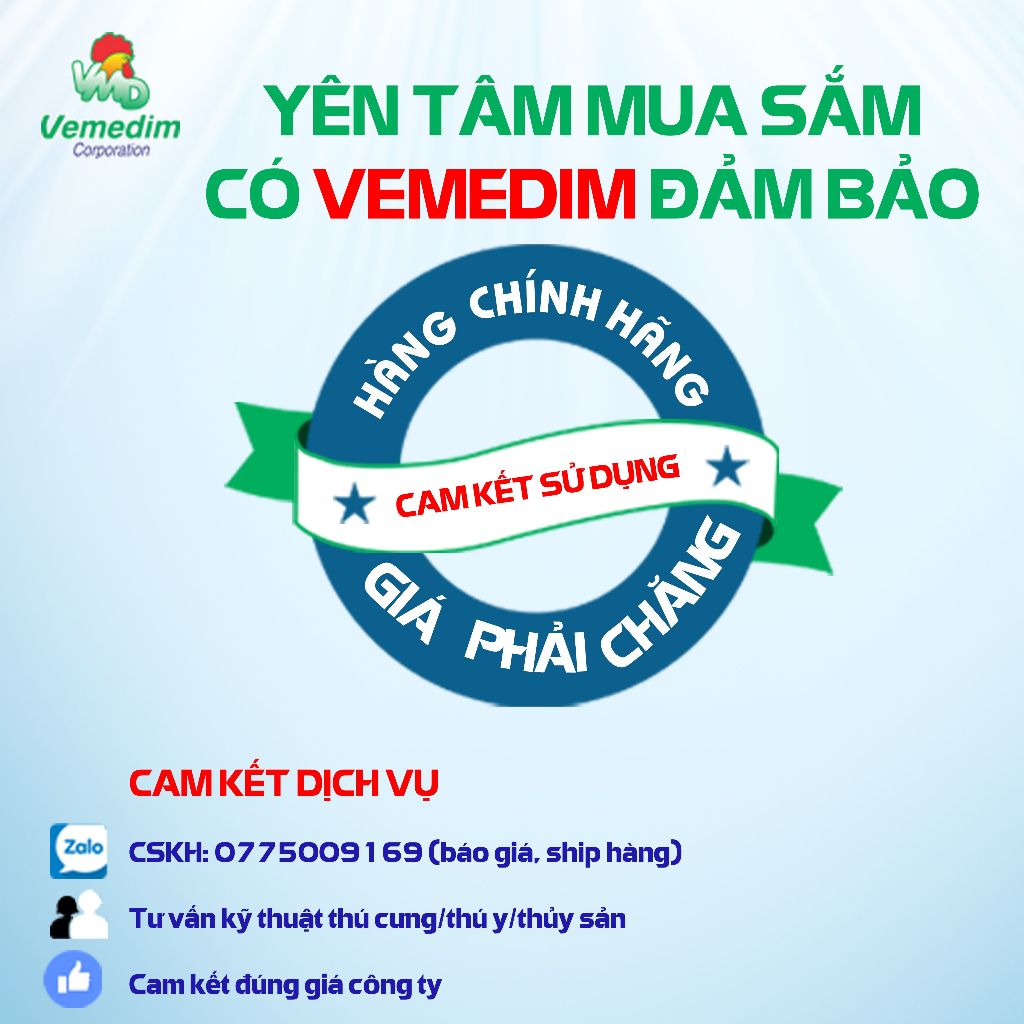 Vemedim ETO modex dùng cho chó từ 2-4kg bị viêm da, ve, rận, bọ chét, 1 hộp 1 viên