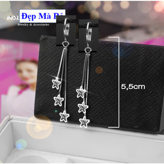 Bông tai nữ inox Thấy Là Thích kiểu bi tòn ten nhiều kiểu đính đá Zircon - Cam kết 1 đổi 1 nếu đen và gỉ sét