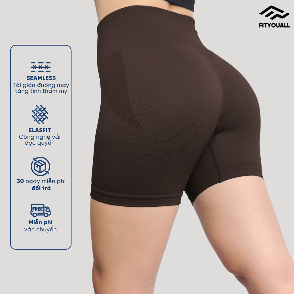 Quần tập gym yoga nữ ngắn chun mông thể thao FitYouAll The Nature Collection