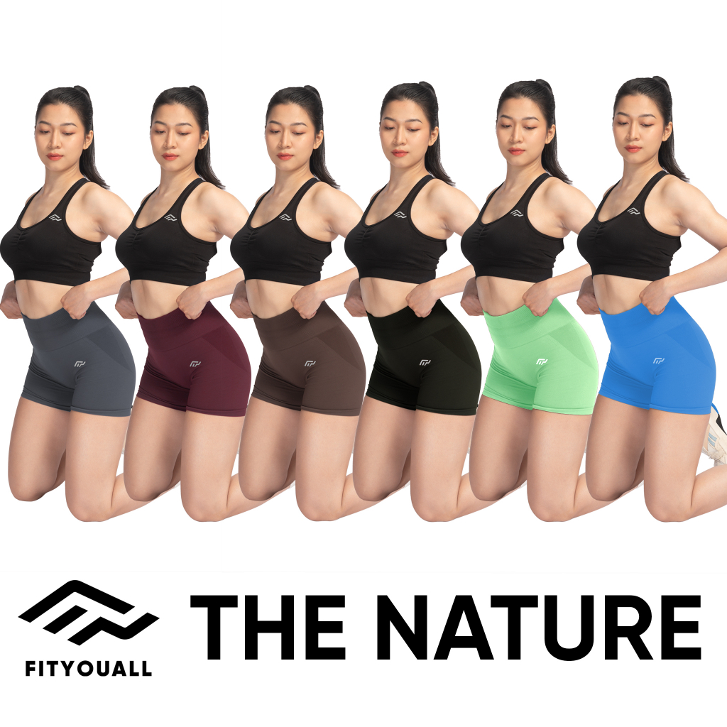 Quần tập gym yoga nữ ngắn chun mông thể thao FitYouAll The Nature Collection