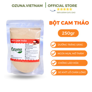 Bột cam thảo nguyên chất 250gr đắp mặt nạ ủ trắng body dưỡng sáng ngừa mụn mờ thâm Ozuna Việt Nam thiên nhiên