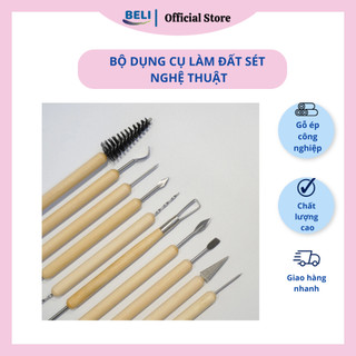 Bộ Dụng Cụ Làm Đất Sét Nghệ Thuật, Đồ Gốm, Polymer, Ceramic Clay, dùng nặn tạo hình làm mịn điêu khắc texture,Mont Marte