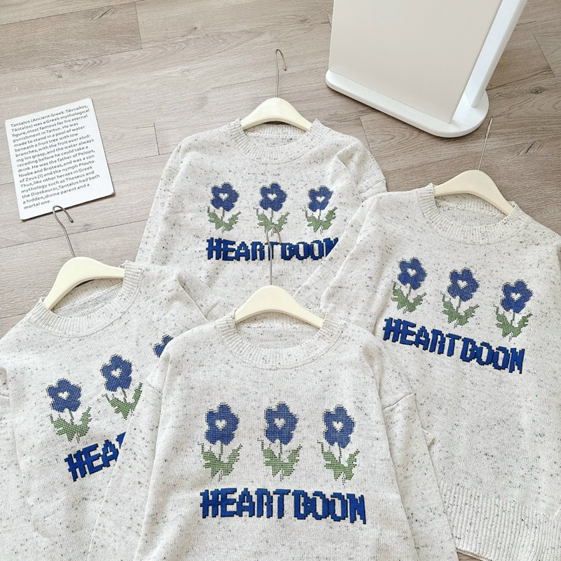 Áo Len Nữ Sweater Form Rộng Muối Tiêu Hình Siêu Xinh - OSAA DAILY