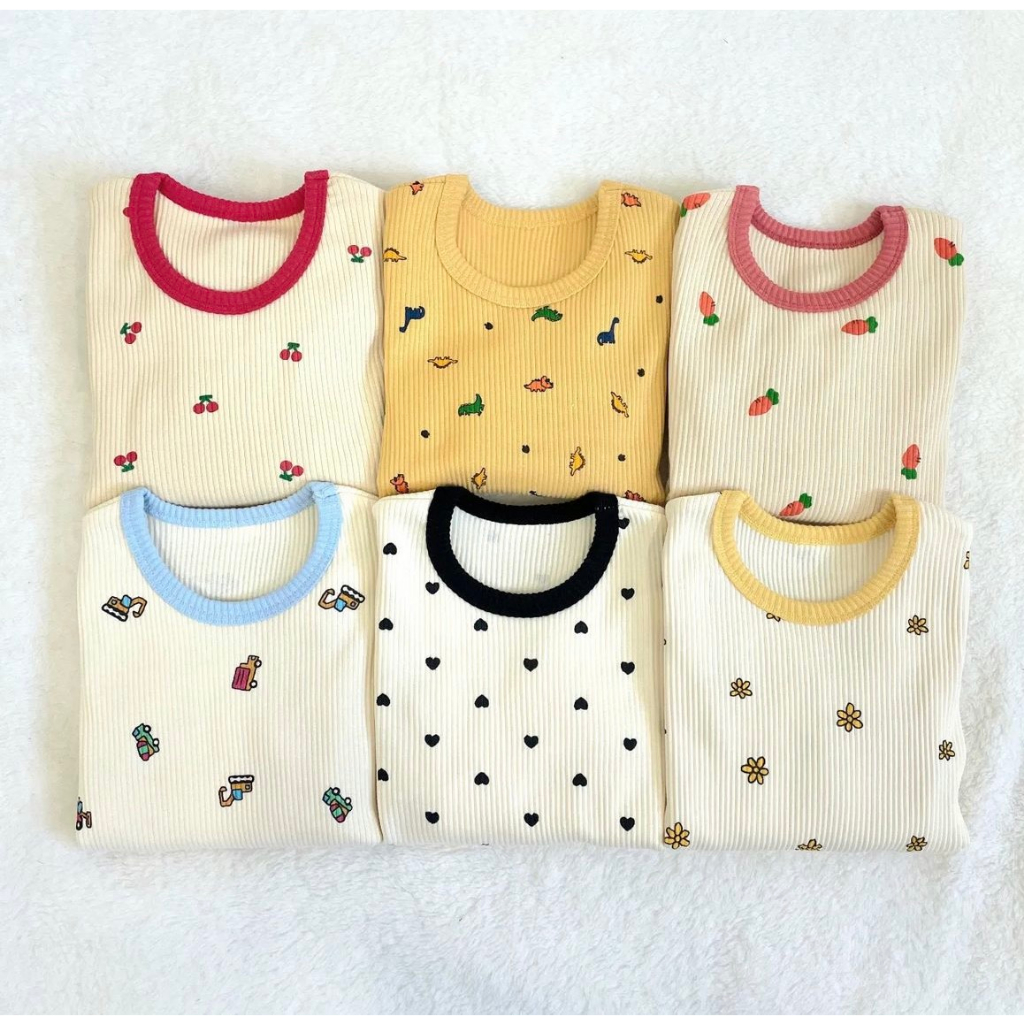 Rookids - Bộ len tăm gân tay dài homewear Hàn Quốc cho các bé