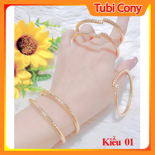 01 vòng tay nữ mạ vàng 18K 024R3003 - Giá hạt dẻ - Bao hoàn tiền, bao đổi trả trong 07 ngày