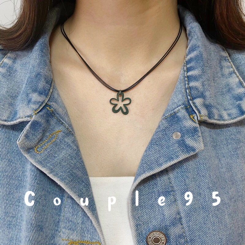 Vòng cổ hoa xanh rêu