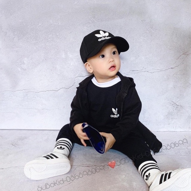 Mũ lưỡi trai cho bé,nón cho bé thể thao Adida phong cách, che chắn tốt.