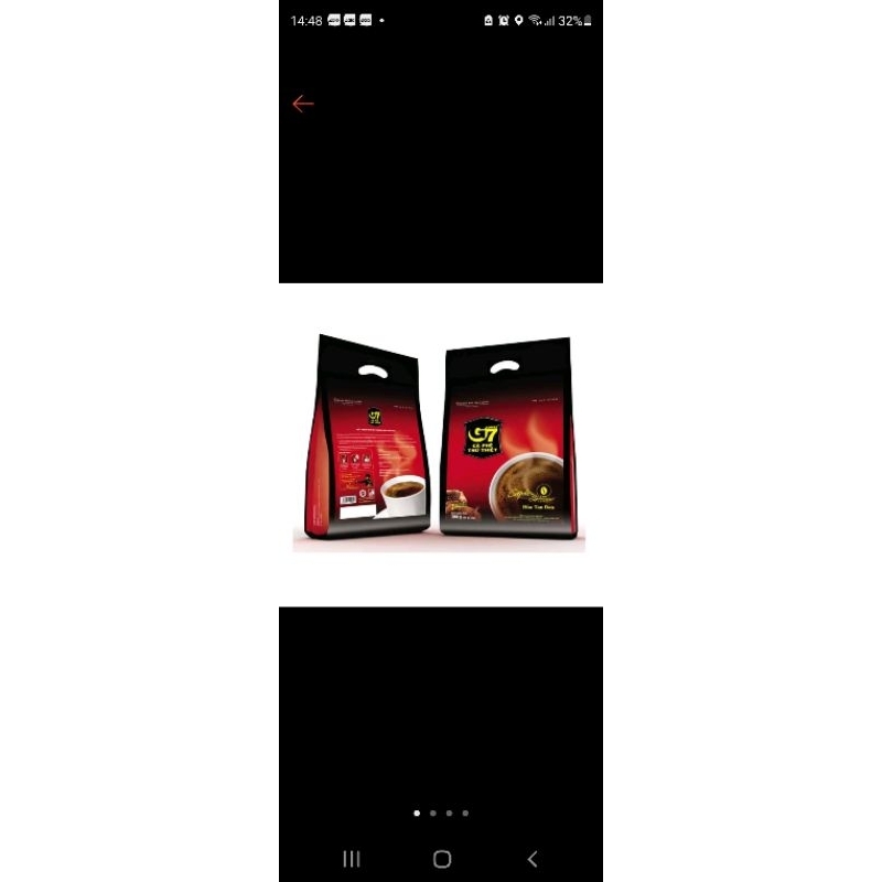 CÀ PHÊ G7 TRUNG NGUYÊN HÒA TAN ĐEN 100 gói 2rg