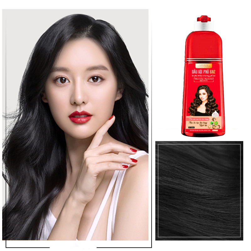 Dầu Gội Phủ Bạc Kumo Dung Tích 500ML Thành Phần Nhân Sâm Tự Nhiên Giúp Đen Tóc Bóng Mượt