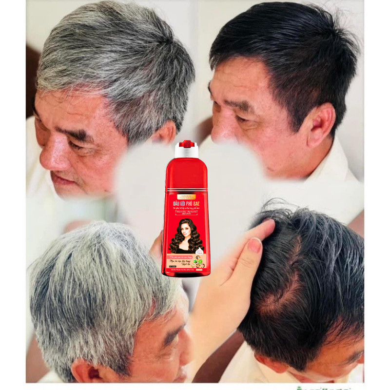 Dầu Gội Phủ Bạc Kumo Dung Tích 500ML Thành Phần Nhân Sâm Tự Nhiên Giúp Đen Tóc Bóng Mượt