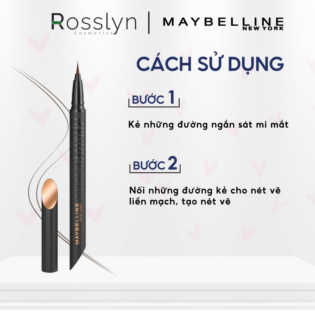 Bút Kẻ Mắt Maybelline Eyeliner New York  Hyper Sharp Liner Extreme Sắc Mảnh, Không Lem Trôi 0.4g Rosslyn