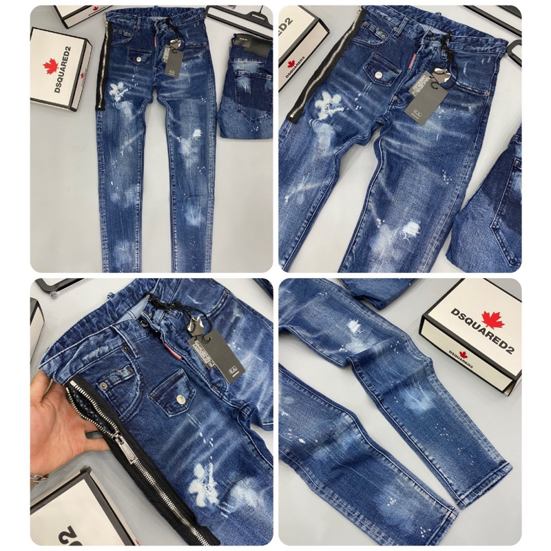 Quần Jeans DSQ2 khoá zip Hàng 4cuc Hàng Có Độ hoàn thiện Cao