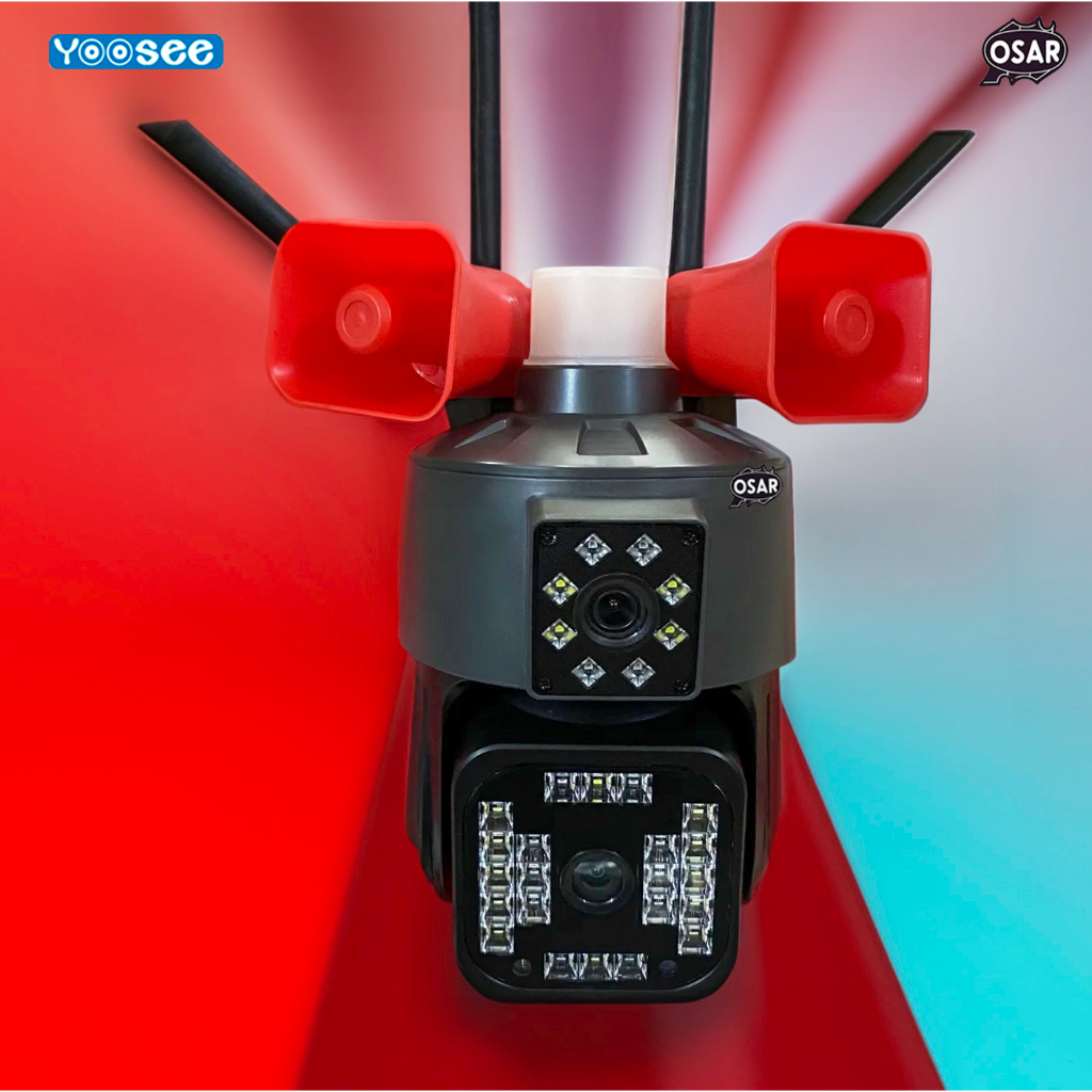 Camera Wifi Yoosee 2 Mắt 4.0MPX Q30 - Siêu Nét 2K , Loa Kép Công Suất Lớn, Đèn Cảnh Báo - Bảo Hành 12 Tháng