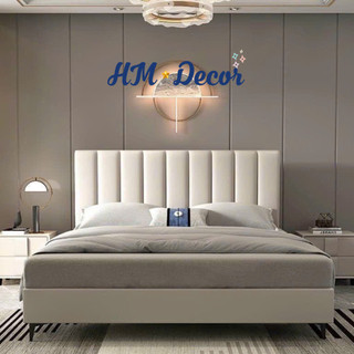  Giường ngủ Châu Âu bọc nỉ - da ⚡ SALE SỐC ⚡Giường gỗ MDF kết hợp gỗ cao su bọc màu vải bố nỉ nhung da công nghiệp 