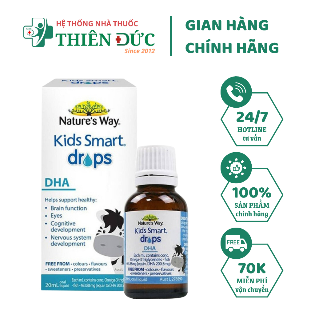 Nature s Way Kids Smart Drops DHA - Phát triển não bộ