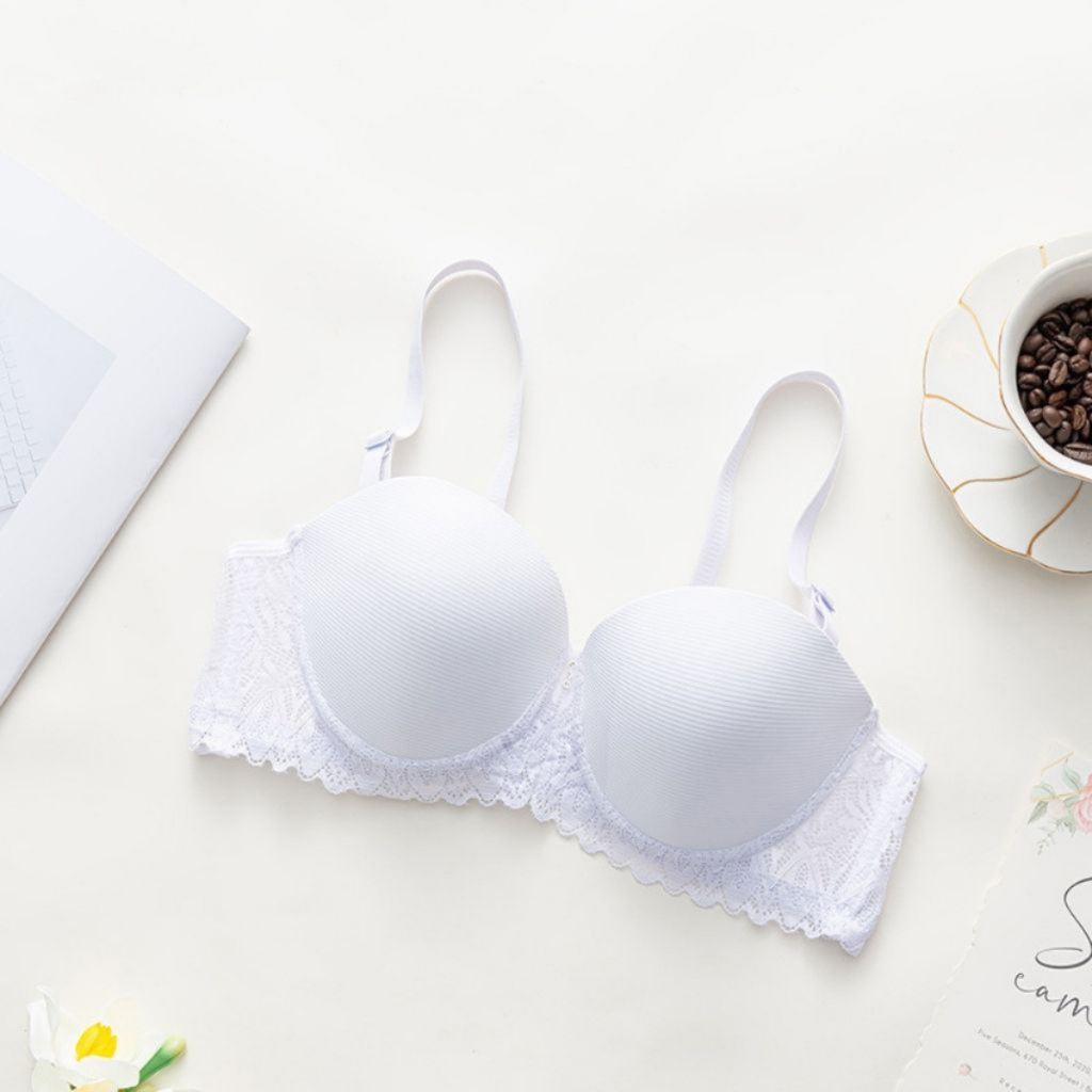 Áo ngực nữ phối ren có gọng nâng ngực tạo khe sexy quyến rũ và gợi cảm DEVARI A8160