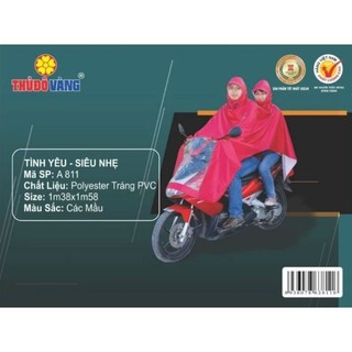 Áo mưa tình yêu siêu nhẹ thủ đô vàng - a811