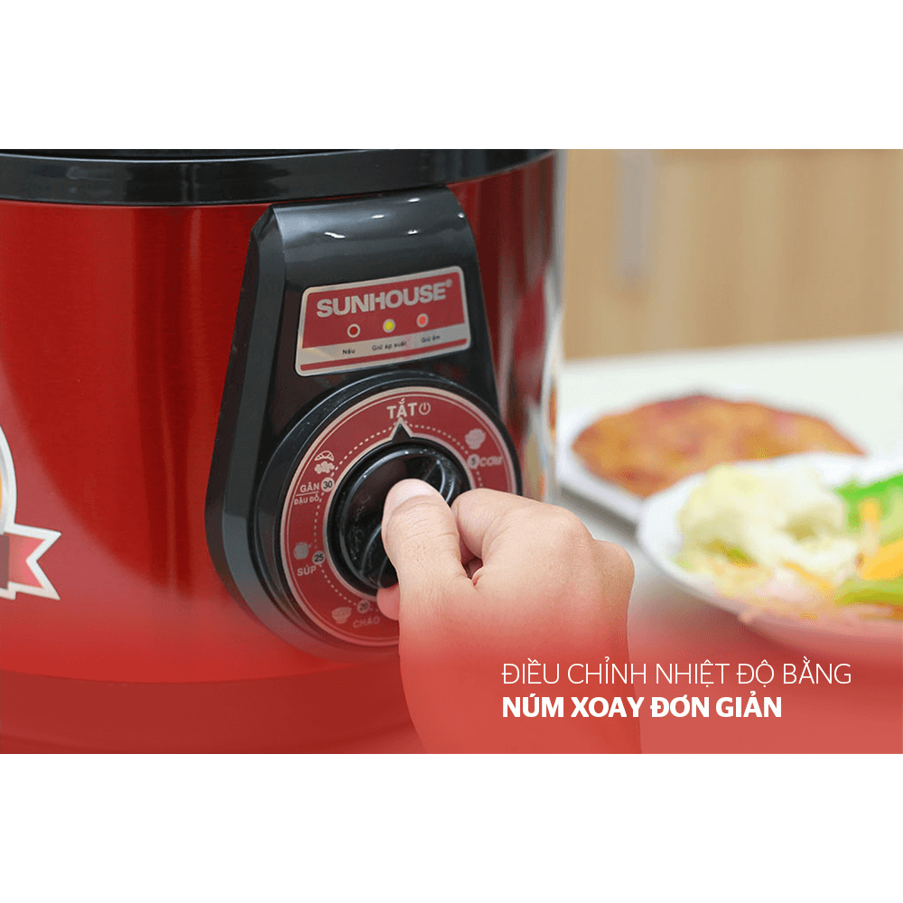 Nồi áp suất điện đa năng SUNHOUSE SHD1552 Công suất 900W  Bảo hành chính hãng 12 tháng