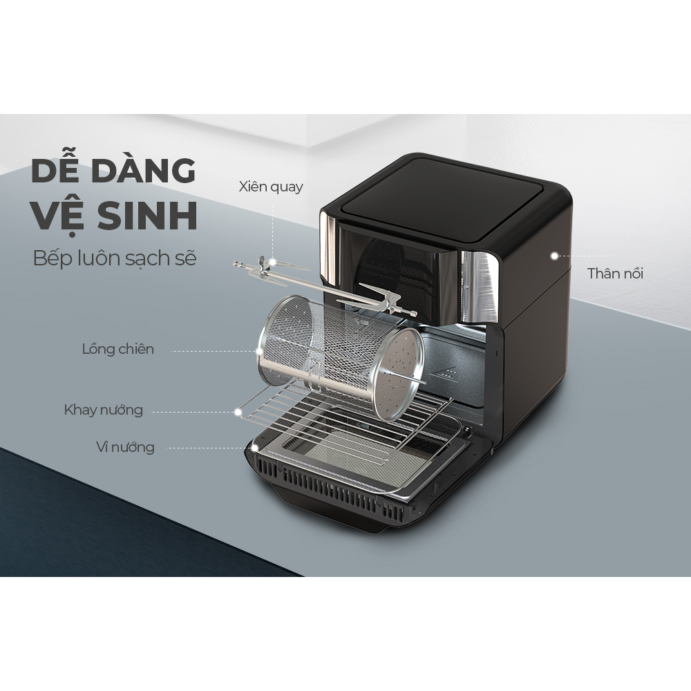 Nồi chiên không dầu 15L SUNHOUSE MAMA SHD4088