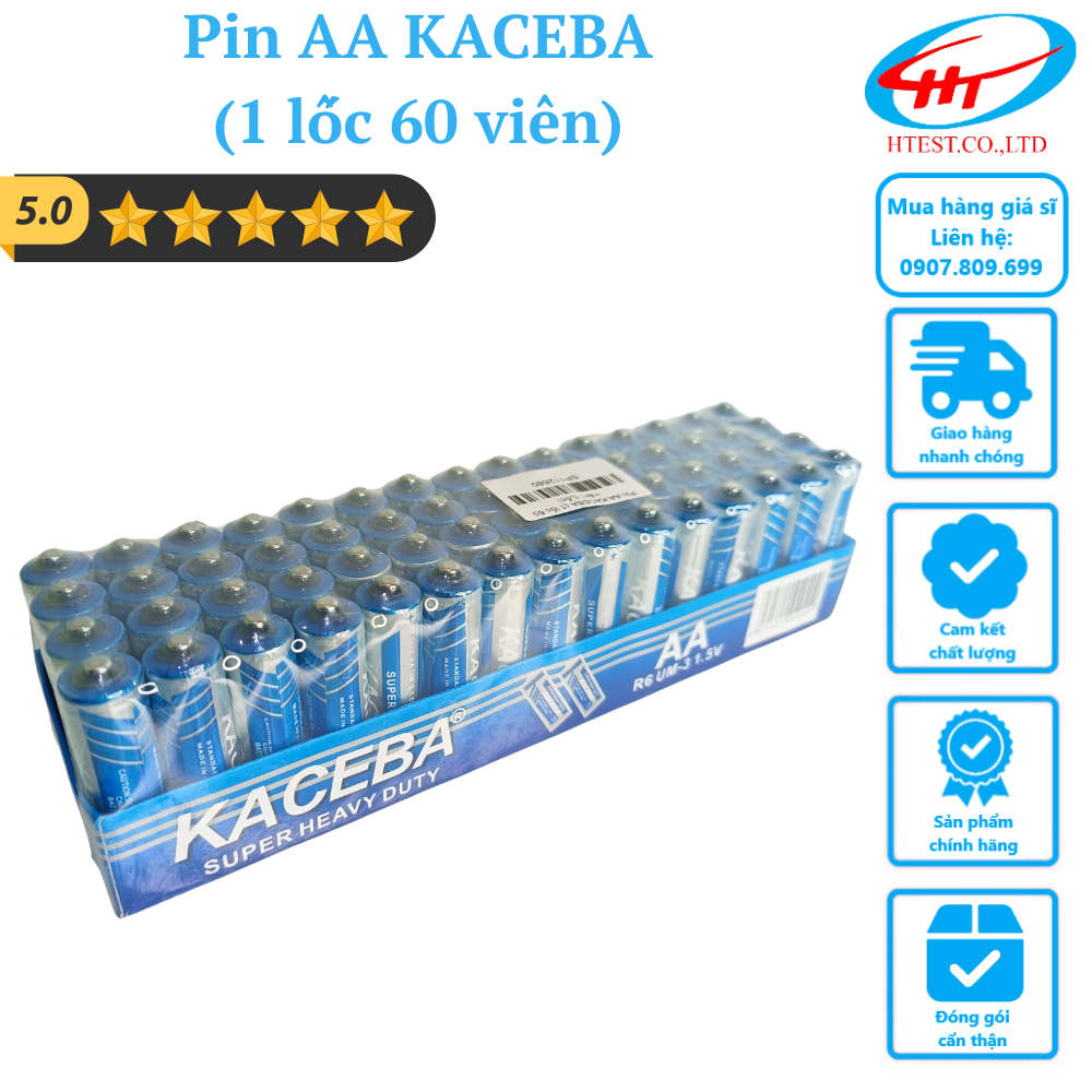 Pin AA | 2A KACEBA (1 lốc 60 viên) - Hàng chính hãng