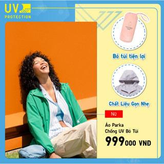 Áo khoác chống nắng nữ Uniqlo vải dù Women Pocketable UV Cut Parka Chính Hãng