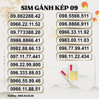 Sim Số Đẹp Sim Kép Đầu 09, Sim Viettel Trả Trước, Hỗ Trợ Đăng Ký Chính Chủ