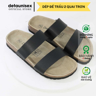 Dép đế trấu 2 quai ngang nam nữ Birken thương hiệu DETAUNISEX - DETA24