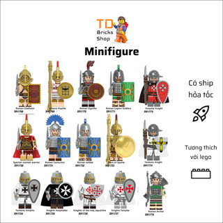 Minifigures, đồ chơi lắp ráp mô hình chiến binh la mã, hàng mới 100%, x0316, x0320