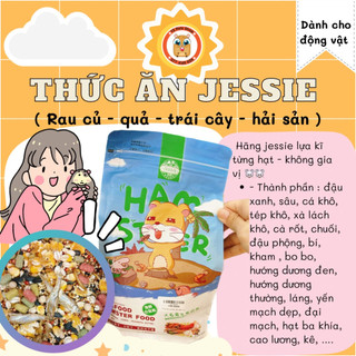 thức ăn chính Jessie 400gr và 1kg cho hamster ( rau củ quả trái cây và hải sản)