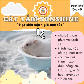cát tắm SunShine dành cho hamster, đủ mùi thơm dành cho hamster
