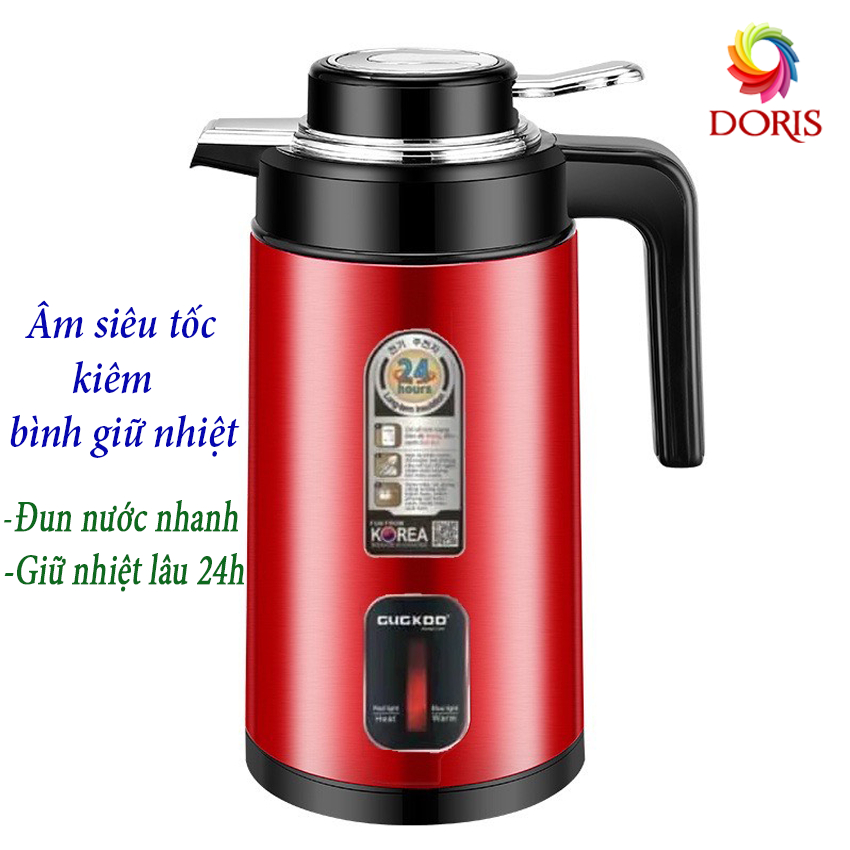 Ấm siêu tốc kiêm bình giữ nhiệt GUGKOO ST21, ấm siêu tốc 2 trong 1 vừa đun nước vừa ủ nhiệt, bảo hành 1 năm | BigBuy360 - bigbuy360.vn