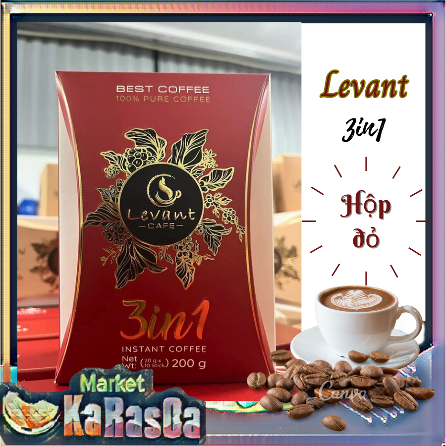Cà Phê Hoà Tan Levant/ Levant Coffee 3in1 Việt Nam Hộp 200G