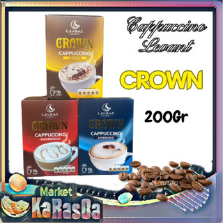 Cà phê hoà tan levant crown cappuccino việt nam hộp giấy 200g