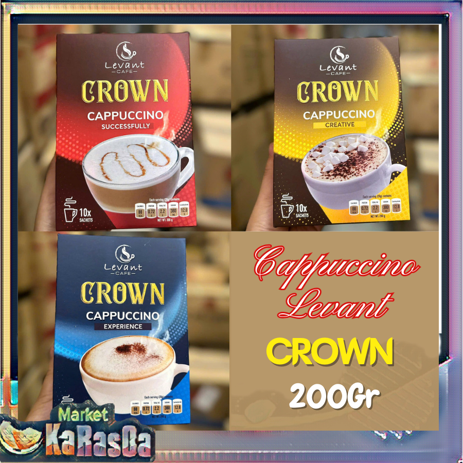 Cà Phê Hoà Tan Levant Crown Cappuccino Việt Nam Hộp Giấy 200G
