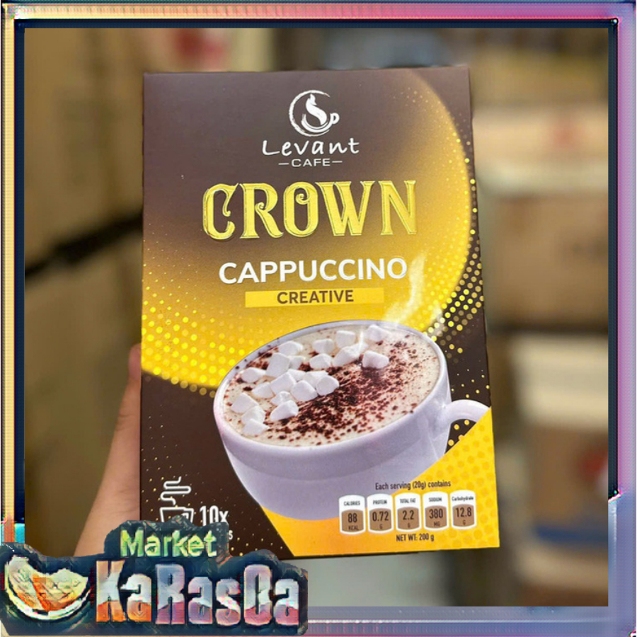 Cà Phê Hoà Tan Levant Crown Cappuccino Việt Nam Hộp Giấy 200G