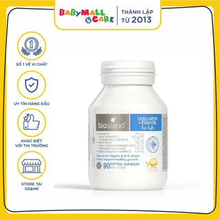 Dha cá tuyết bio island cod liver fish oil- dầu cá hộp 90 viên của úc