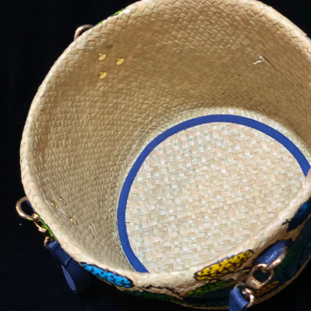 Giỏ Cỏ Bàng Decor có tay cầm thời trang nhà MARIES