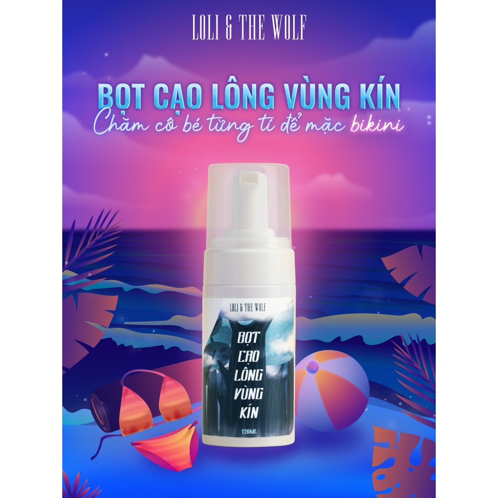 Bọt Cạo Lông Vùng Kín Loli & The Wolf Dành Cho Nam Và Nữ Làm Mềm Lông An Toàn Cho Vùng Da Nhạy Cảm Chai 120ml