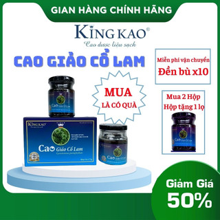 Cao giảo cổ lam Kingkao 100% tinnh chất giảo cổ lam dành cho người cao tuổi, người mỡ máu, cao huyết áp - Hộp 2 lọ 75g