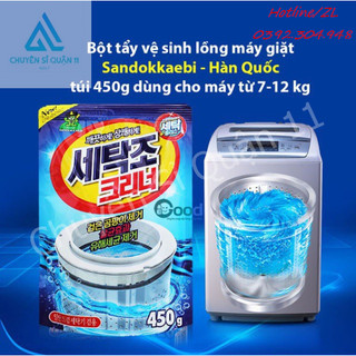 Bột tẩy lồng máy giặt 450g, bột vệ sinh lồng máy giặt hàn quốc
