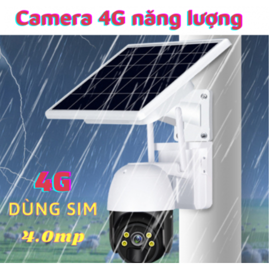 Camera năng lượng mặt trời CG19 - dùng SIM 4G (Solar PT Camera 4.0MPx) -Hàng chính hãng-Phần Mềm ESEECLOUD - BH 1 NĂM