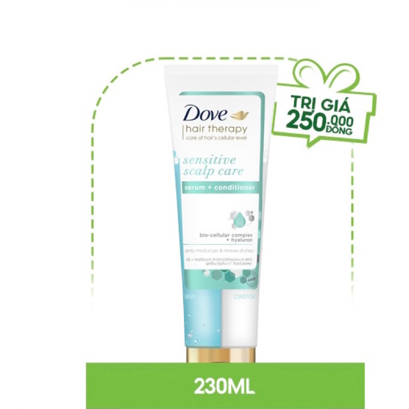 Kem Xả Serum 2 Trong 1 Dove Hair Therapy Breakage Remedy Phục Hồi & Ngăn Gãy Rụng 230Ml