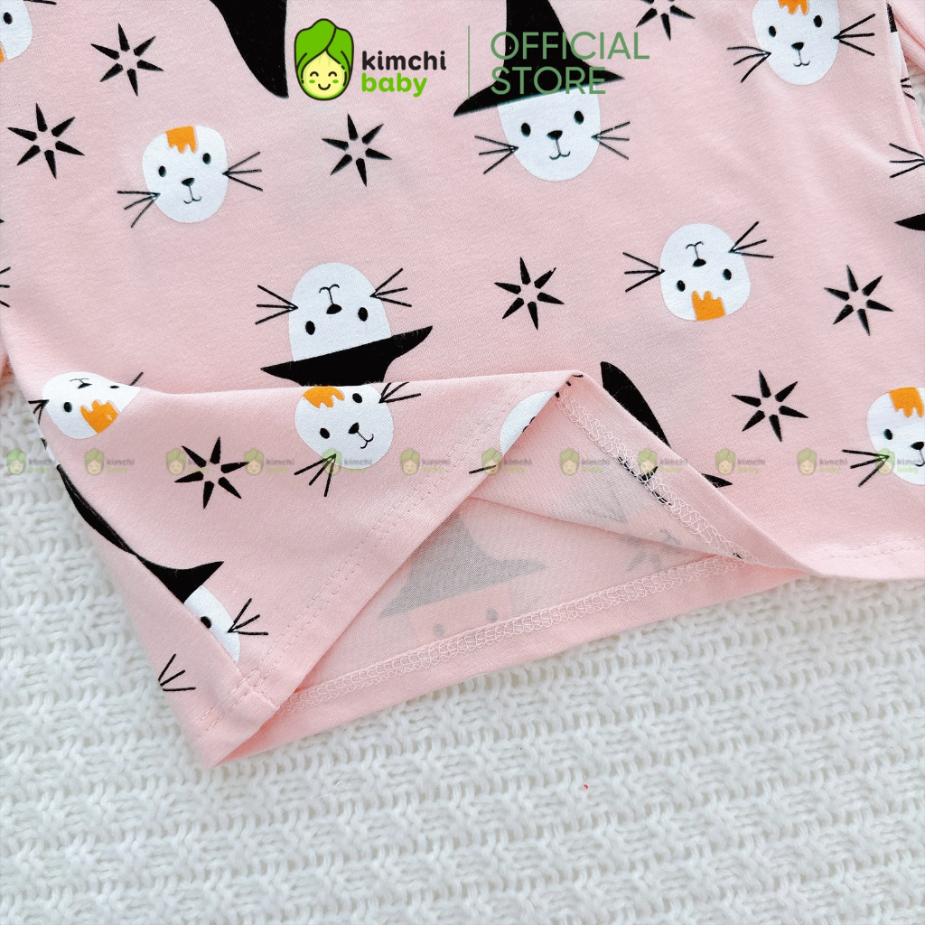 Đồ Bộ Dài Tay Cho Bé Trai, Bé Gái KIMCHIBABY Vải Cotton 4C Dư Xịn Họa Tiết Halloween,Bộ Quần Áo Cho Bé Mặc Nhà MKMTD2240