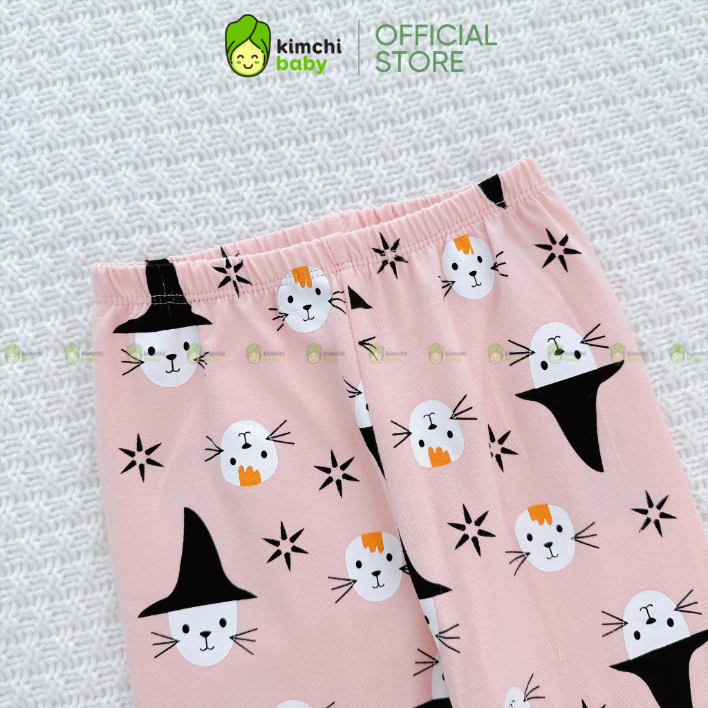 Bộ Dài Tay Cotton 4C Dư Xịn Cho Bé Trai, Bé Gái KIMCHIBABY Hoạ Tiết Halloween, Đồ Bộ Cho Bé Mặc Nhà Thu Đông MKMTD2240