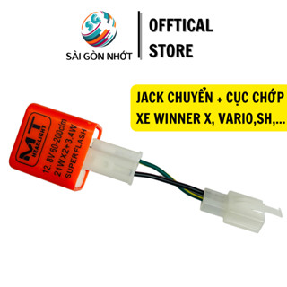 COMBO CỤC CHỚP Xi Nhan Hazard Chỉnh Nhanh Chậm + GIẮC CHUYỂN CỤC CHỚP 2 sang 3 chân Xe Winner X, Vario, SH, MXKING