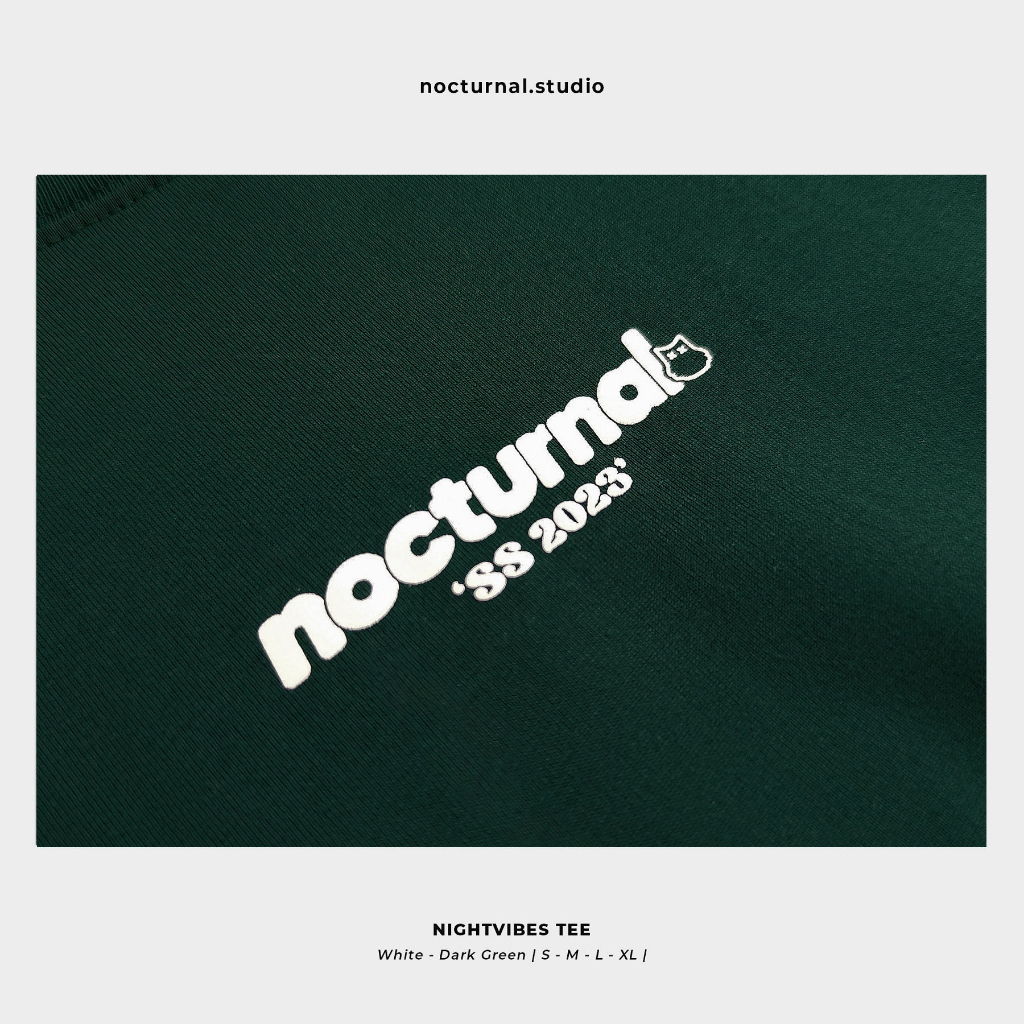 Áo Thun In Phồng Oversize NOCTURNAL Nightvibes Tee Cotton 100% Local Brand Unisex Form Rộng Tay Lỡ