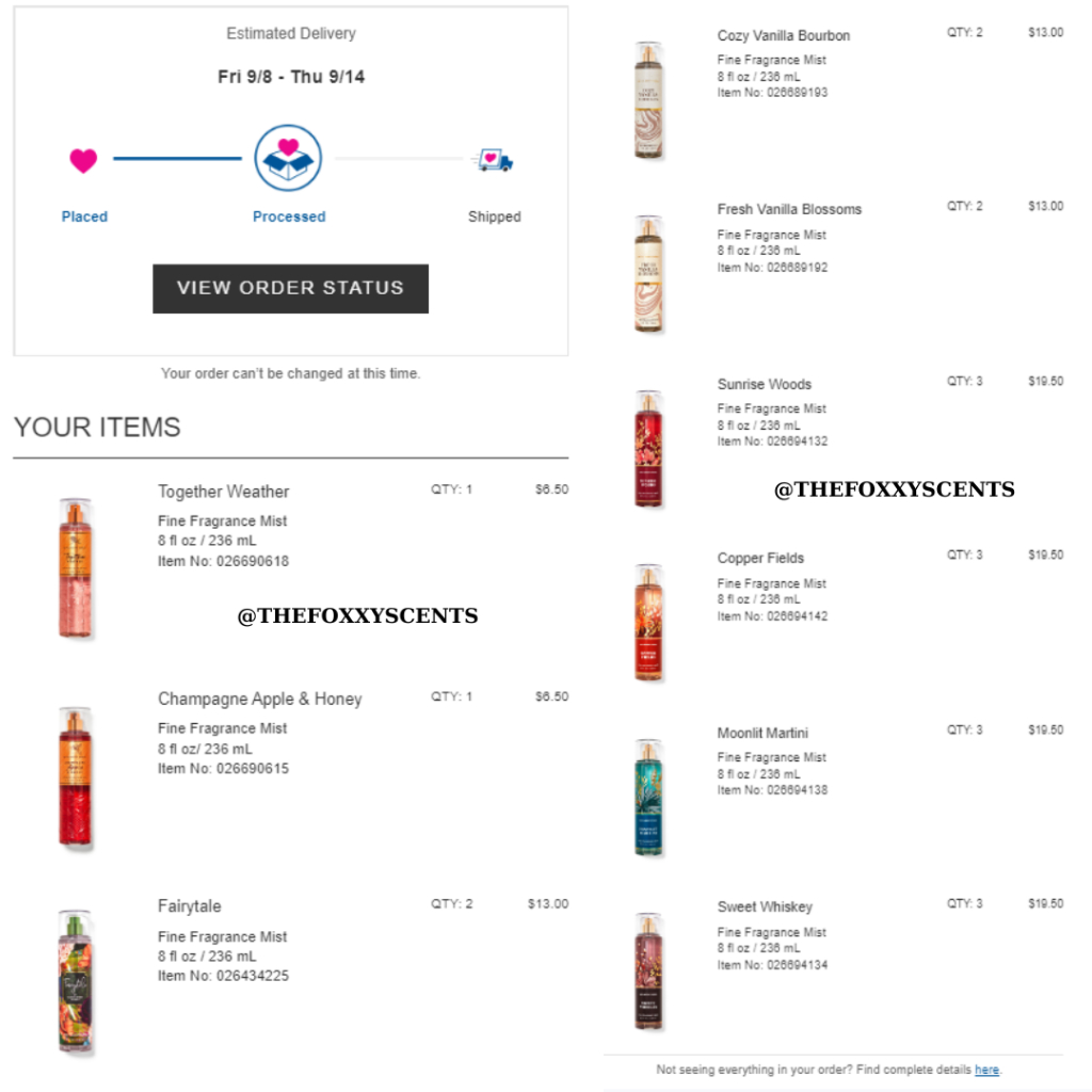 TRỌN BỘ SWEET WHISKEY -  Bath&BodyWorks