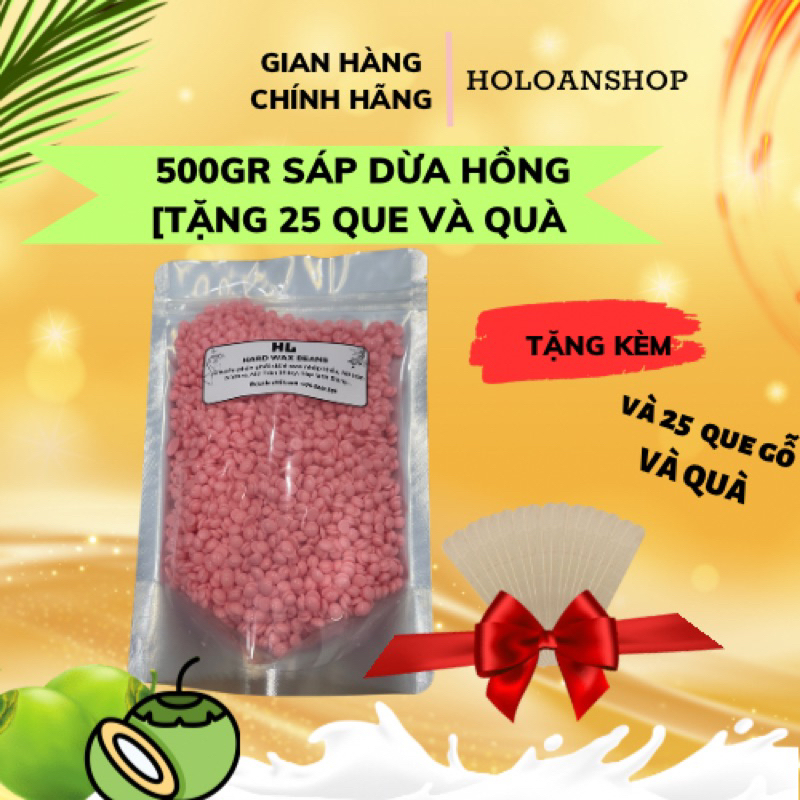 Túi 500 GR sáp wax lông cao cấp,sáp loại 1 siêu bám lông tặng kèm 25 que và quà