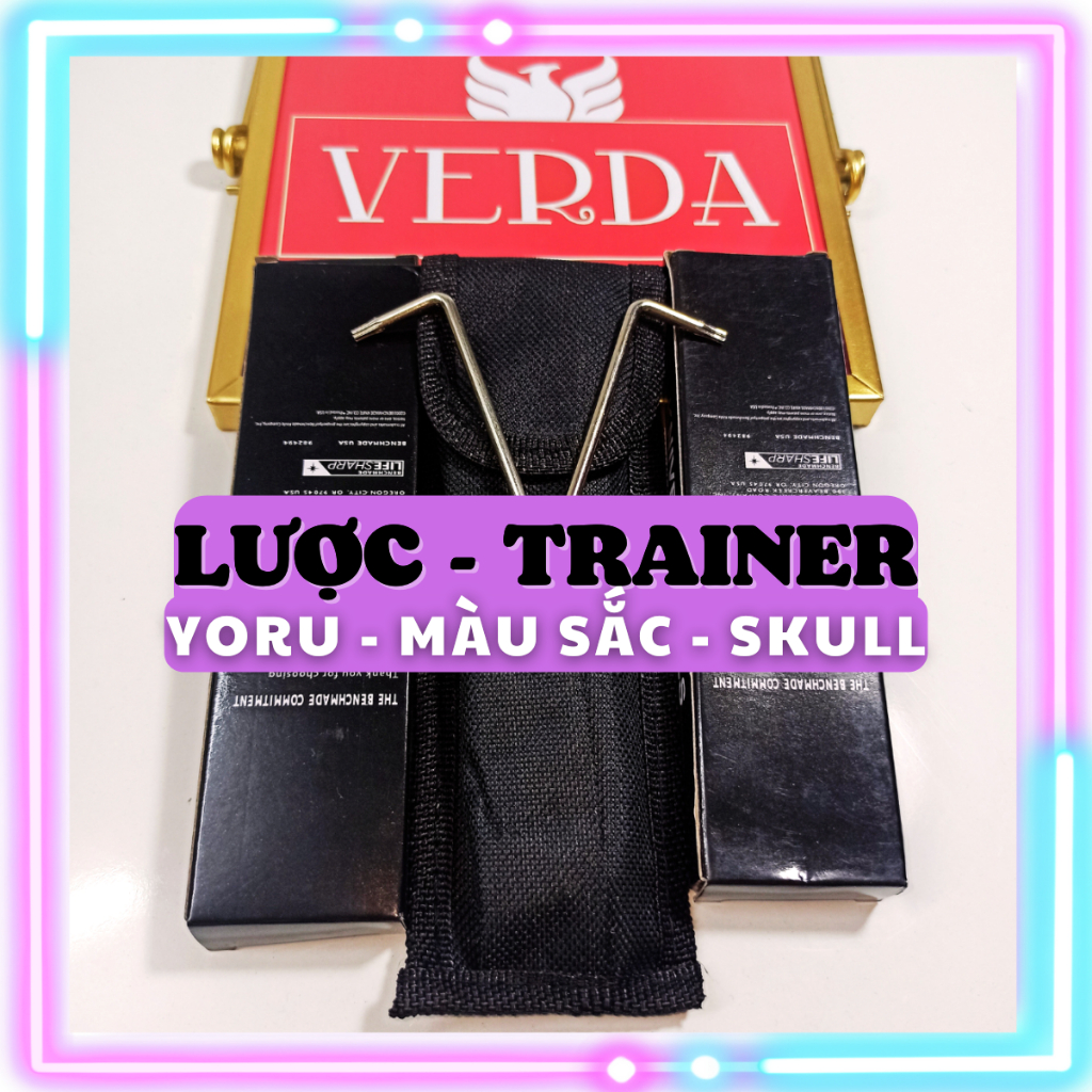 Mô hình Lược thép balisong CSGO trainer Skull Yoru Valorant Đối xứng Đen Bạc Titan butterfly tập luyện VERDA