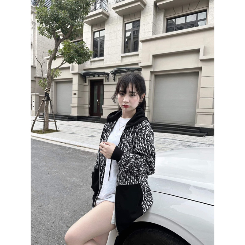 Áo Hoodie D.i.o.r mũ đen nam nữ new-hàng q.c cao cấp